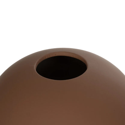 SANUR 21261 Διακοσμητικό Κεραμικό Βάζo Καφέ Π22 x Μ22 x Υ20cm