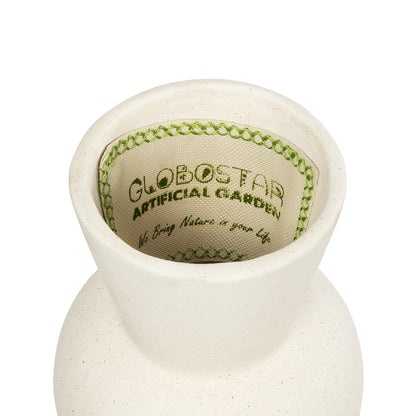 BANGKOK 21274 Διακοσμητικό Κεραμικό Βάζο Μπεζ Μ12.5 x Π12.5 x Υ23