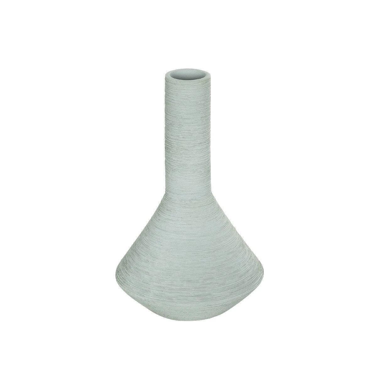 TANAH 21282 Διακοσμητικό Κεραμικό Βάζo Γκρι Π13 x Μ13 x Υ20cm