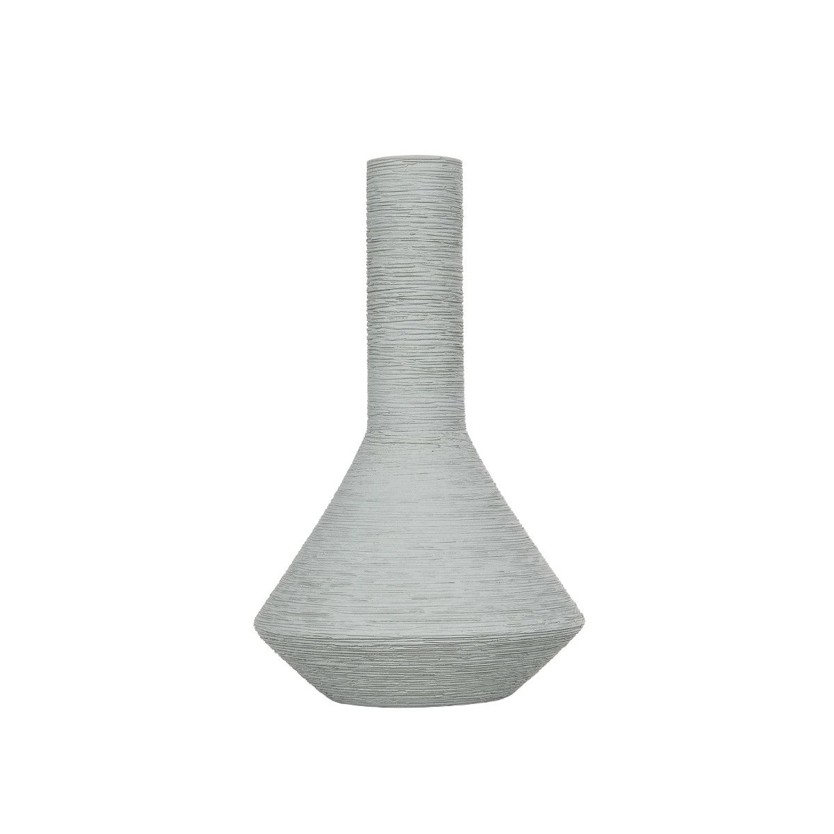 TANAH 21282 Διακοσμητικό Κεραμικό Βάζo Γκρι Π13 x Μ13 x Υ20cm