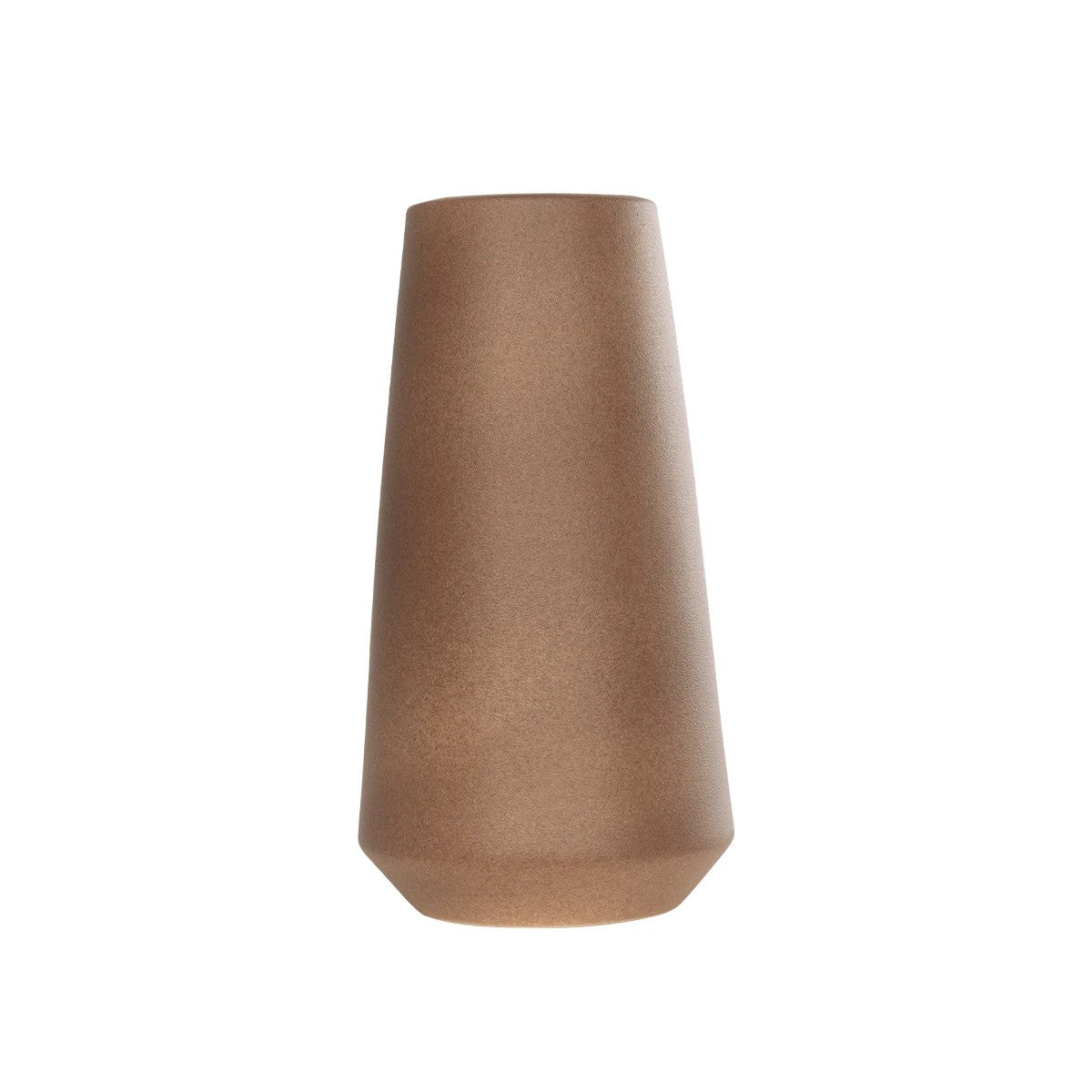 PORTO 21288 Διακοσμητικό Κεραμικό Βάζο Καφέ Μ11 x Π11 x Υ20