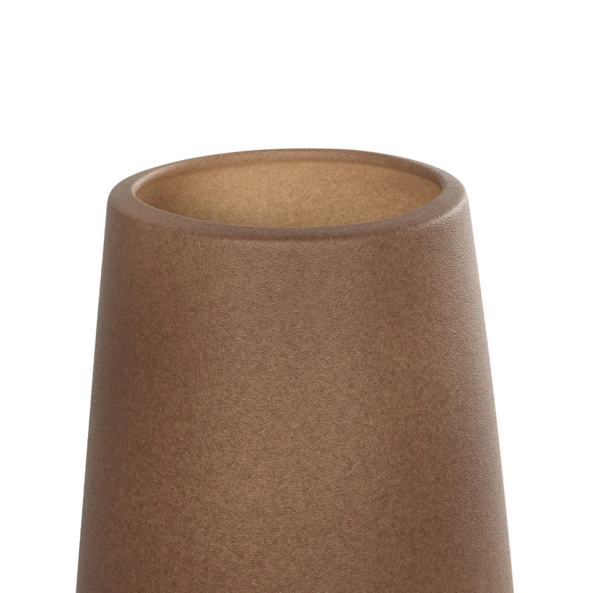 PORTO 21288 Διακοσμητικό Κεραμικό Βάζο Καφέ Μ11 x Π11 x Υ20