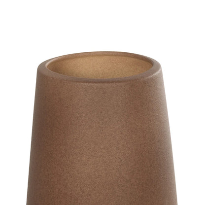 PORTO 21288 Διακοσμητικό Κεραμικό Βάζο Καφέ Μ11 x Π11 x Υ20