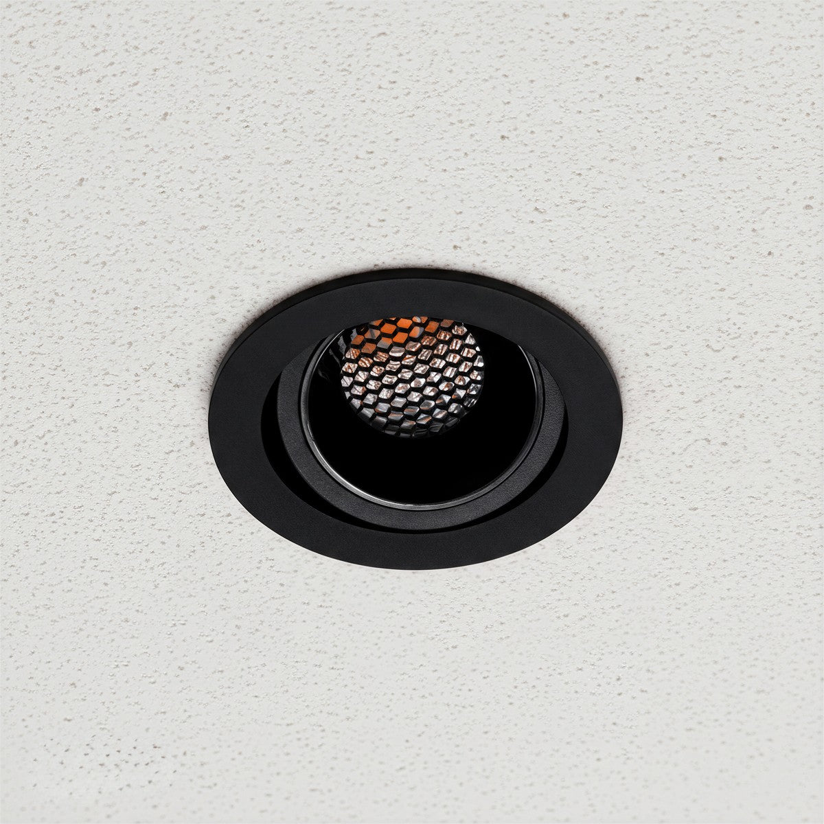 LEO KLV-101-0311 Χωνευτό Κινούμενο Φωτιστικό Downlight Σποτ με Honeycomb Anti-Glare Reflector LED 10W 1250lm 38° AC 220-240V IP20 Θερμό Λευκό 2700K - Bridgelux COB Chip & TÜV SÜD Driver - Μαύρο Ματ - Μ8.5 x Π8.5 x Υ6.6 / Q7.5