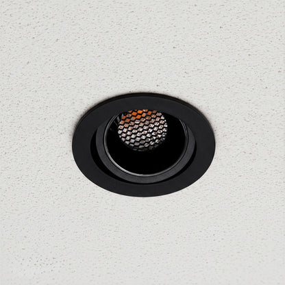 LEO KLV-101-0311 Χωνευτό Κινούμενο Φωτιστικό Downlight Σποτ με Honeycomb Anti-Glare Reflector LED 10W 1250lm 38° AC 220-240V IP20 Θερμό Λευκό 2700K - Bridgelux COB Chip & TÜV SÜD Driver - Μαύρο Ματ - Μ8.5 x Π8.5 x Υ6.6 / Q7.5