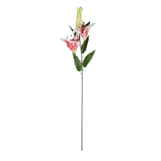 PINK LILY BRANCH 21313 Τεχνητό Διακοσμητικό Κλαδί Ροζ Κρίνο Y106cm
