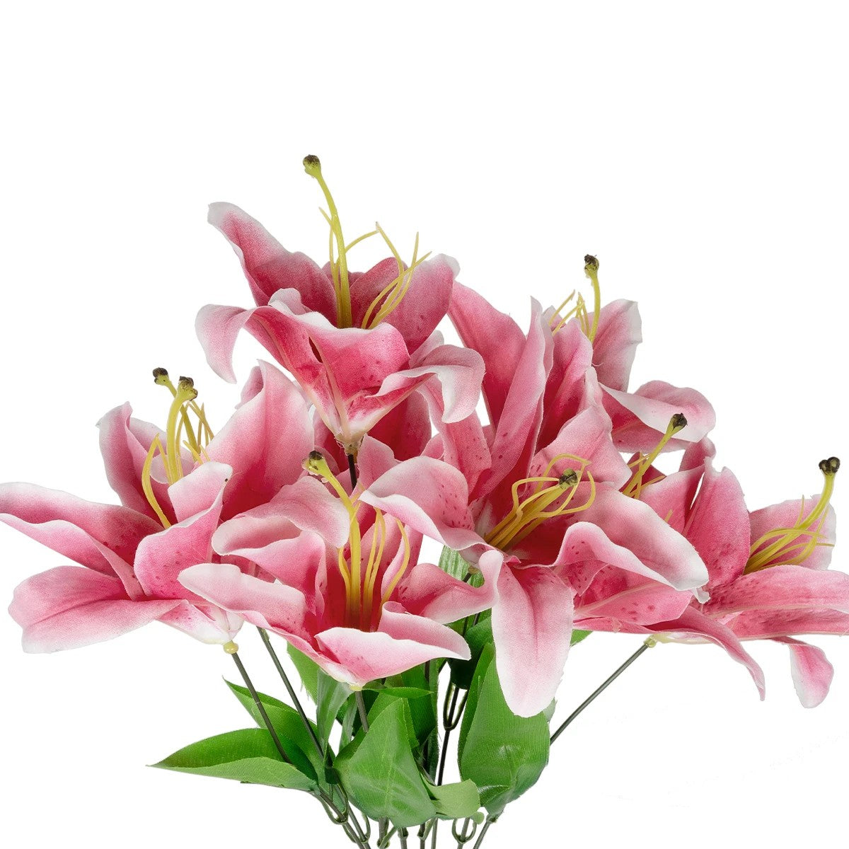 PINK LILY BOUQUET 21314 Τεχνητό Διακοσμητικό Μπουκέτο Ροζ Κρίνα Y55cm