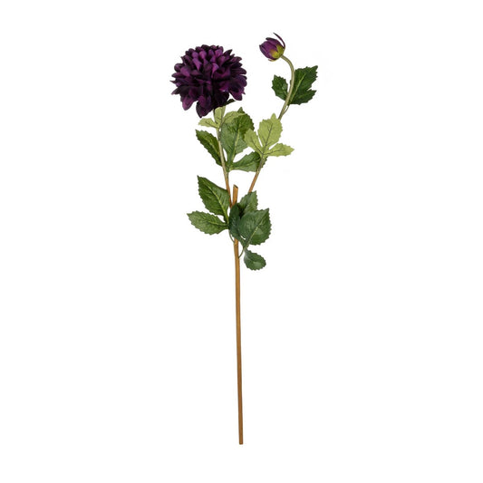 PURPLE DHALIA BRANCH 21323 Τεχνητό Διακοσμητικό Μωβ Κλαδί Ντάλια Y78cm