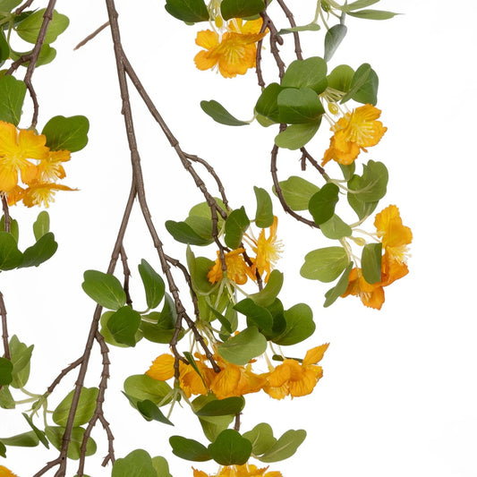 ORANGE APRICOT BRANCH 21325 Τεχνητό Διακοσμητικό Πορτοκαλί Κλαδί Ροδακινίας Y100cm