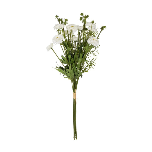 WHITE CHRYSANTHEMUM BOUQUET 21330 Τεχνητό Διακοσμητικό Μπουκέτο Λευκό Χρυσάνθεμο Y50cm