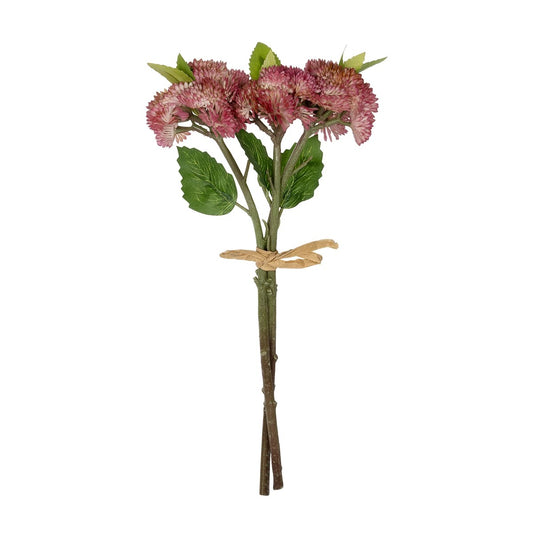 HOT PINK SEDUM BOUQUET 21347 Τεχνητό Διακοσμητικό Μπουκέτο Ροζ Σέδο Y30cm