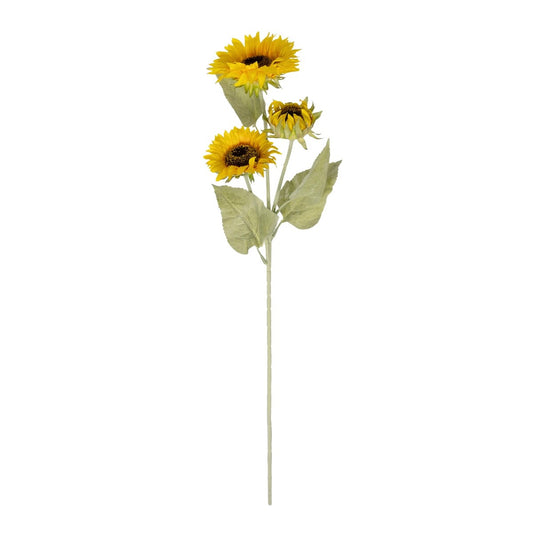 YELLOW SUNFLOWER BRANCH 21380 Τεχνητό Διακοσμητικό Κλαδί Ηλιοτρόπιο Κίτρινο Y90cm