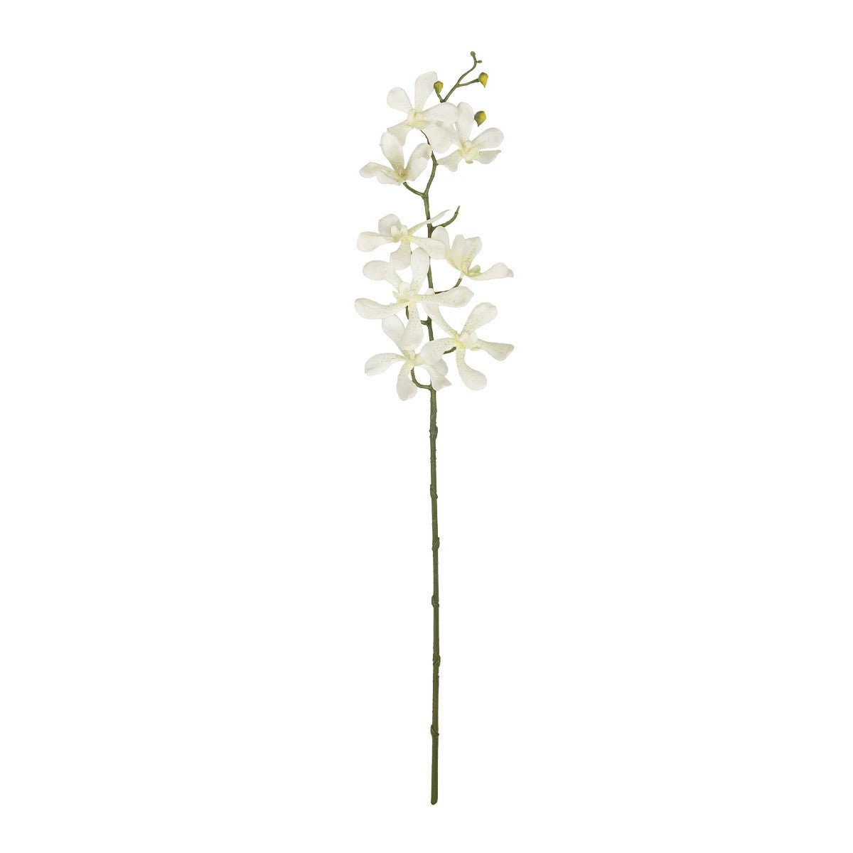 WHITE VANDA ORCHID BRANCH 21409 Τεχνητό Διακοσμητικό Κλαδί Λευκή Ορχιδέα Y82cm