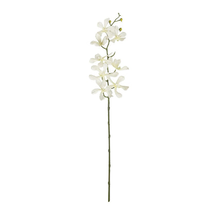 WHITE VANDA ORCHID BRANCH 21409 Τεχνητό Διακοσμητικό Κλαδί Λευκή Ορχιδέα Y82cm