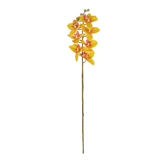 YELLOW RED ORCHID BRANCH 21410 Τεχνητό Διακοσμητικό Κλαδί Κίτρινη Ορχιδέα Y70cm