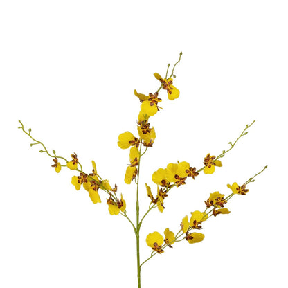 YELLOW SPRING ORCHIDIUM BRANCH 21415 Τεχνητό Διακοσμητικό Κλαδί Κίτρινη Ορχιδέα Y76cm