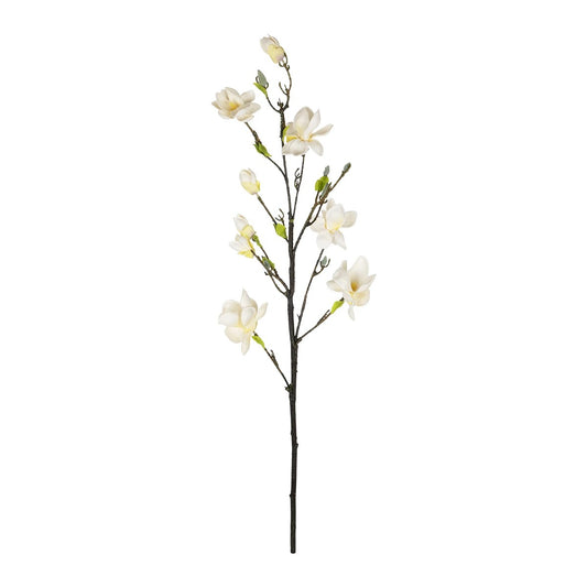 WHITE YELLOW MAGNOLIA BRANCH 21419 Τεχνητό Διακοσμητικό Κλαδί Λευκή Κίτρινη Μαγνόλια Y108cm