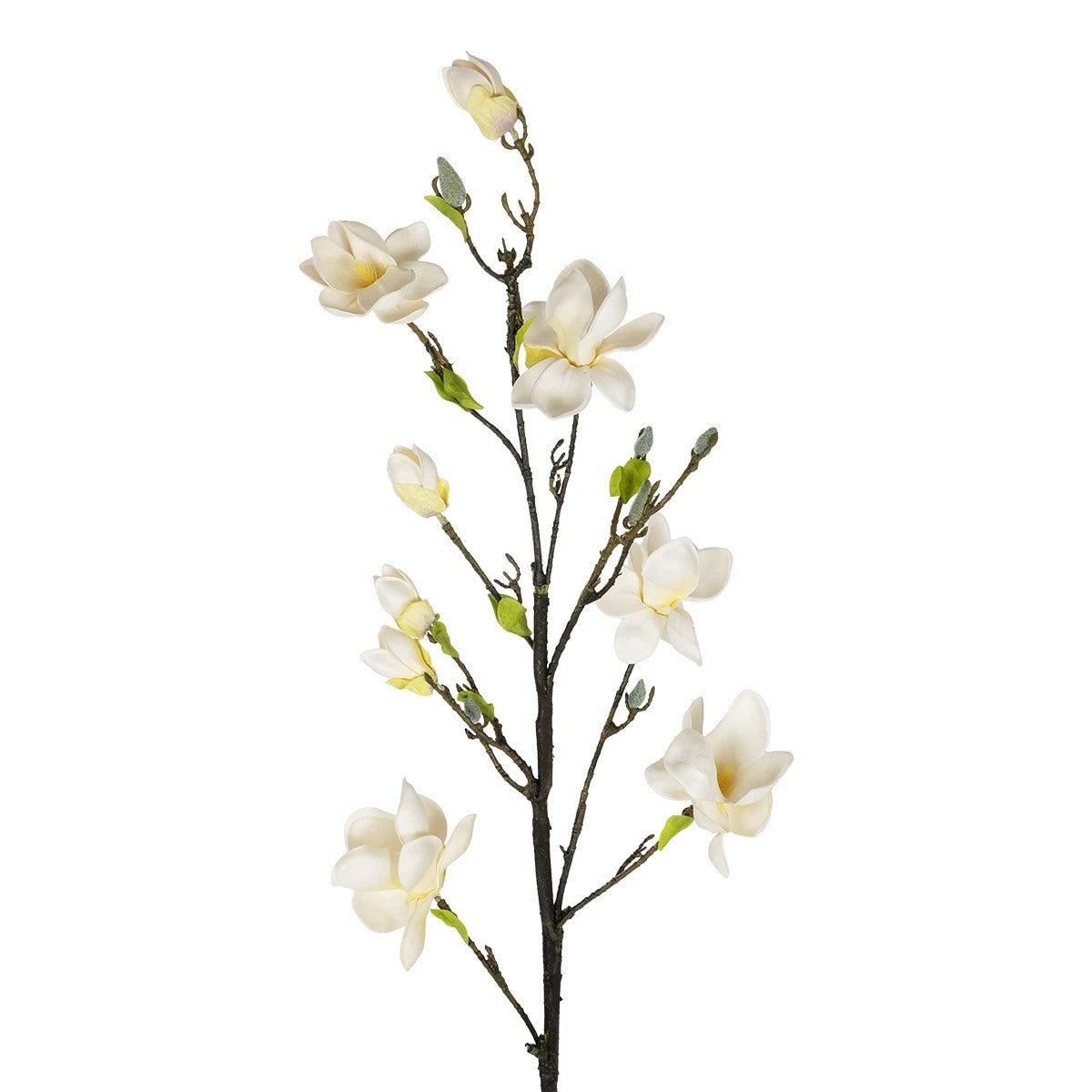 WHITE YELLOW MAGNOLIA BRANCH 21419 Τεχνητό Διακοσμητικό Κλαδί Λευκή Κίτρινη Μαγνόλια Y108cm