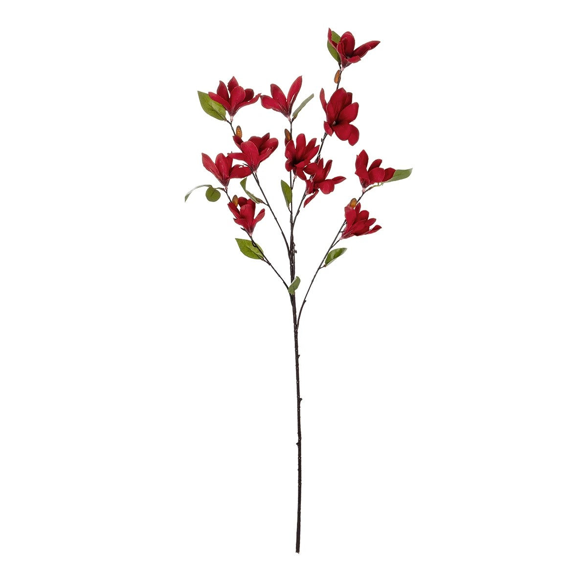 RED MAGNOLIA BRANCH 21422 Τεχνητό Διακοσμητικό Κλαδί Κόκκινη Μαγνόλια Y86cm