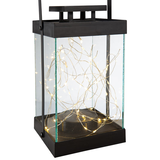 Φανάρι LED "Glorie" Sinthetical Μαύρο 14x13x30