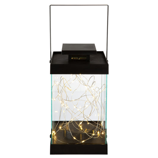 Φανάρι LED "Glorie" Sinthetical Μαύρο 14x13x30