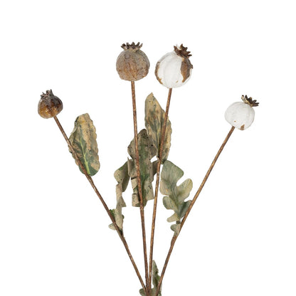 POPPY FRUIT BRANCH 21433 Τεχνητό Διακοσμητικό Κλαδί Παπαρούνα Y60cm