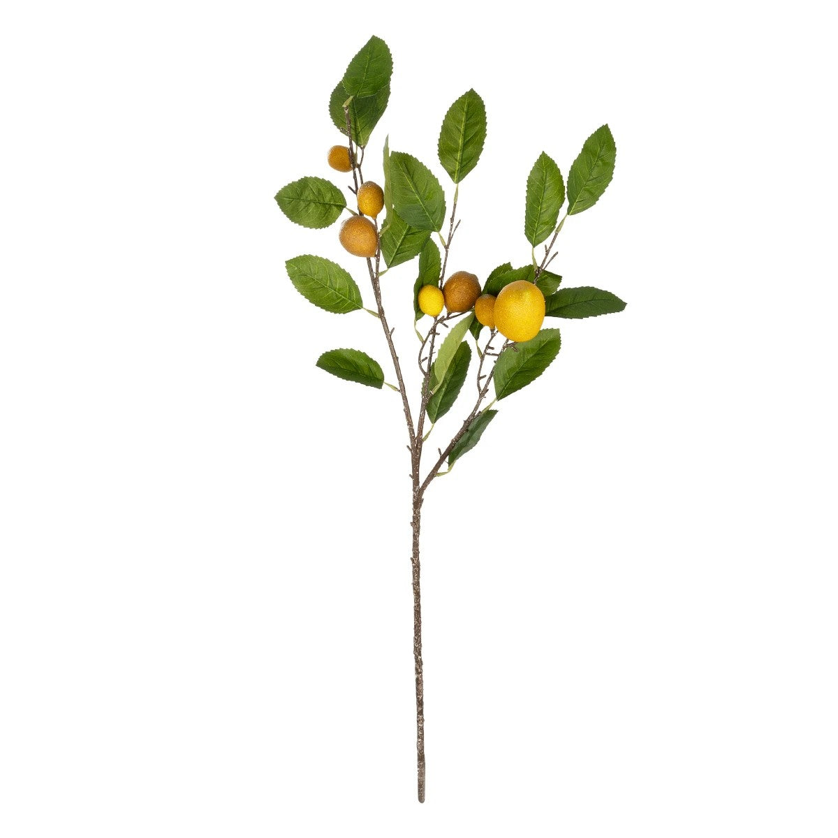 YELLOW LEMON FRUIT BRANCH 21437 Τεχνητό Διακοσμητικό Κίτρινο Κλαδί Πορτακαλιά Y80cm