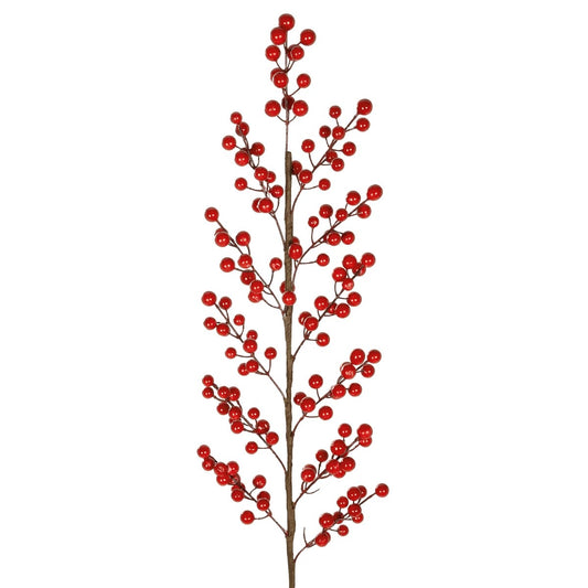 RED BERRIES FRUIT BRANCH 21440 Τεχνητό Διακοσμητικό Κλαδί Κόκκινο Γκί Y96cm