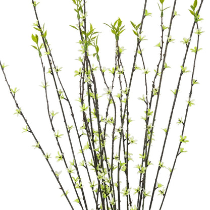 GREEN WILLOW FLOWER BRANCH 21458 Τεχνητό Διακοσμητικό Κλαδί Λευκή Ιτιά Y86cm