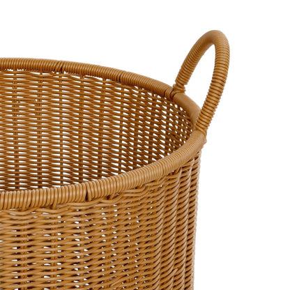 TORINO 21492 Διακοσμητικό Πλεκτό Καλάθι - Κασπώ Γλάστρα - Flower Pot Μπεζ Φ37cm x Υ52cm