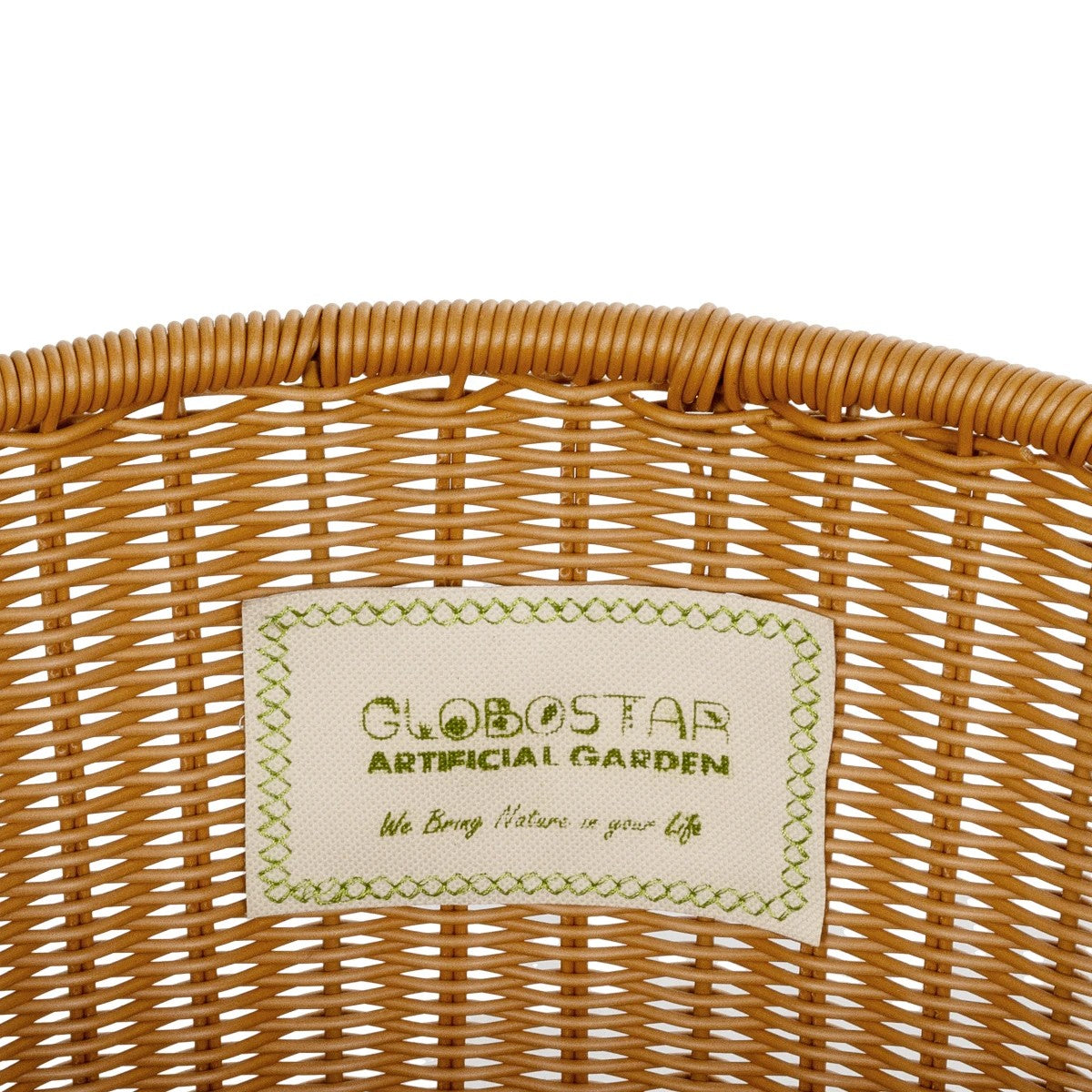 TORINO 21492 Διακοσμητικό Πλεκτό Καλάθι - Κασπώ Γλάστρα - Flower Pot Μπεζ Φ37cm x Υ52cm