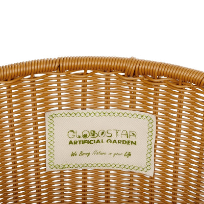 TORINO 21492 Διακοσμητικό Πλεκτό Καλάθι - Κασπώ Γλάστρα - Flower Pot Μπεζ Φ37cm x Υ52cm