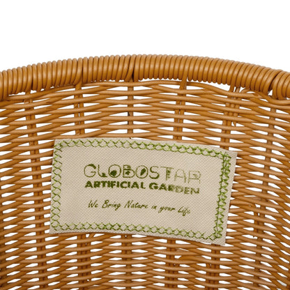 TORINO 21493 Διακοσμητικό Πλεκτό Καλάθι - Κασπώ Γλάστρα - Flower Pot Μπεζ Φ31cm x Υ47cm