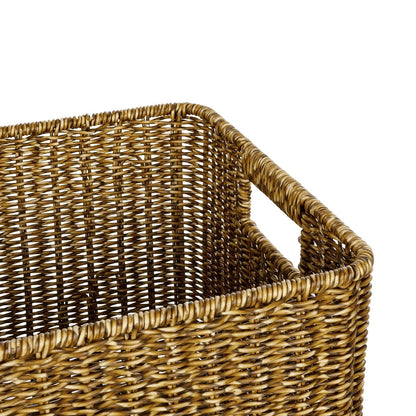 SIENA 21497 Διακοσμητικό Πλεκτό Καλάθι - Κασπώ Γλάστρα - Flower Pot Μπεζ Μ32 x Π28 x Υ30cm