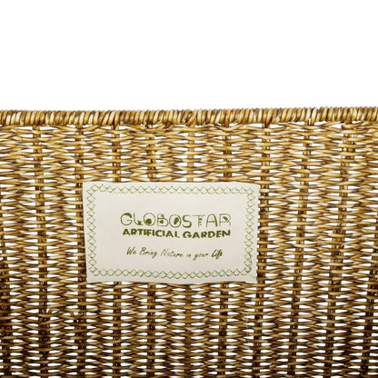 SIENA 21497 Διακοσμητικό Πλεκτό Καλάθι - Κασπώ Γλάστρα - Flower Pot Μπεζ Μ32 x Π28 x Υ30cm