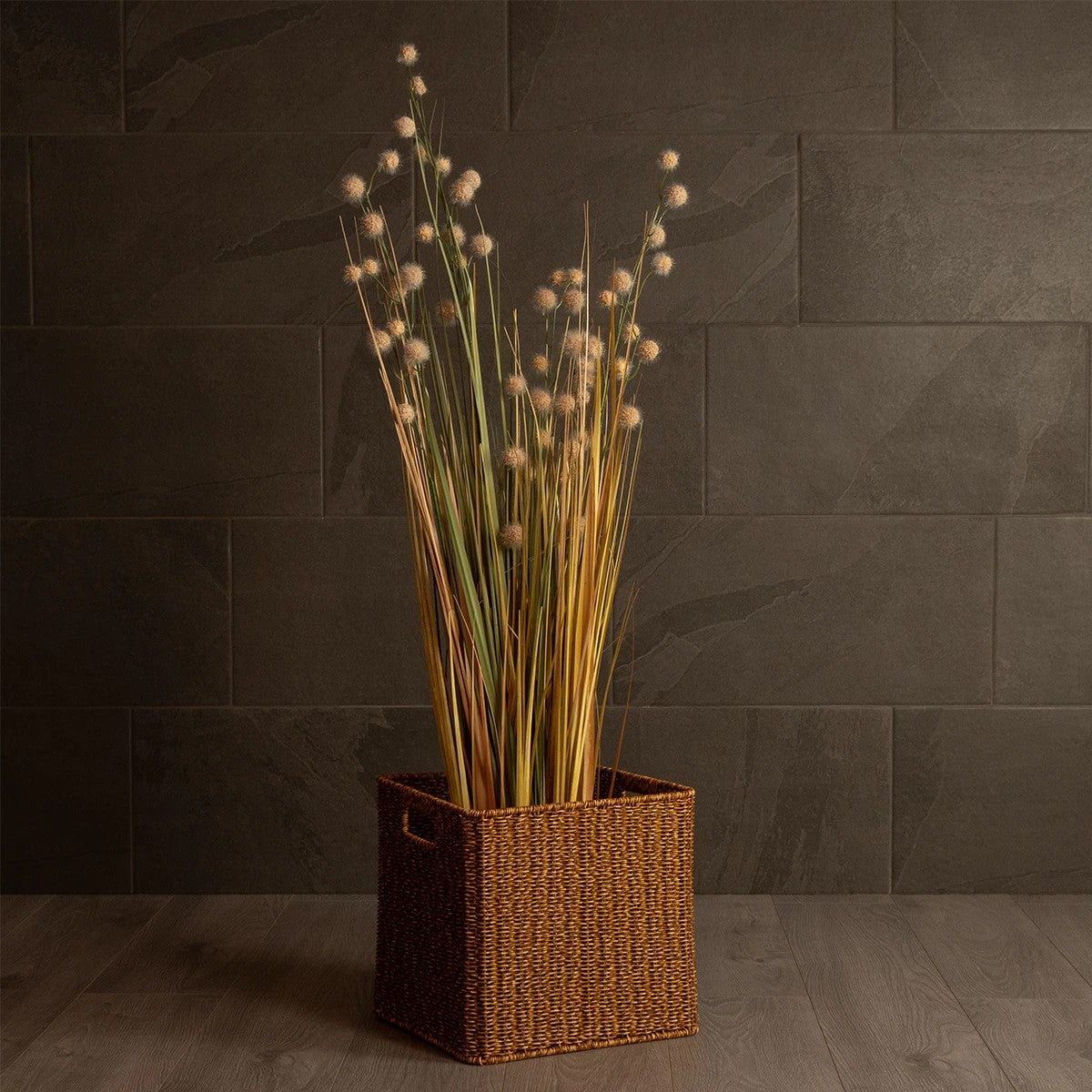 SIENA 21497 Διακοσμητικό Πλεκτό Καλάθι - Κασπώ Γλάστρα - Flower Pot Μπεζ Μ32 x Π28 x Υ30cm