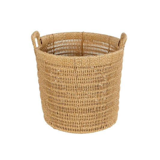 BARBADOS 21499 Διακοσμητικό Πλεκτό Καλάθι - Κασπώ Γλάστρα - Flower Pot Μπεζ Μ28 x Π28 x Υ26