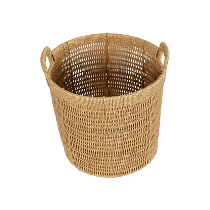 BARBADOS 21499 Διακοσμητικό Πλεκτό Καλάθι - Κασπώ Γλάστρα - Flower Pot Μπεζ Μ28 x Π28 x Υ26