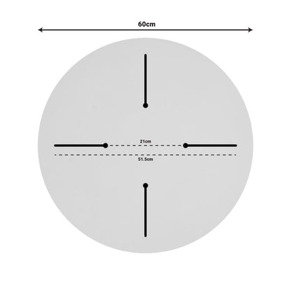 Επιφάνεια Τραπεζιού Melody HPL Λευκό Μαρμάρου Φ60εκ Πάχους 12εκ
