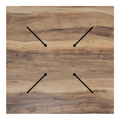 Επιφάνεια Τραπεζιού Noble HPL Καρυδί 69x69εκ Πάχους 12εκ