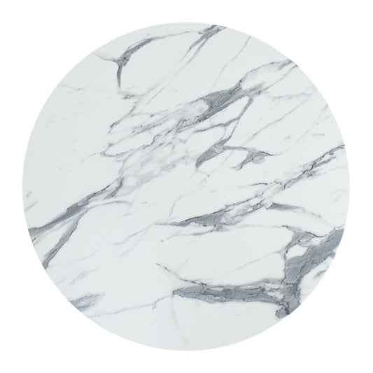 Solace Werzalit Table Top White Marble Ø60cm Thickness 25cm