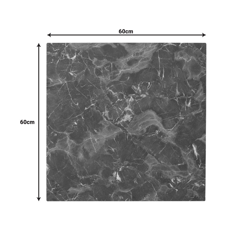 Επιφάνεια Τραπεζιού Vergia HPL σε Ανθρακί Όψης Μαρμάρου 60x60εκ Πάχους 12εκ