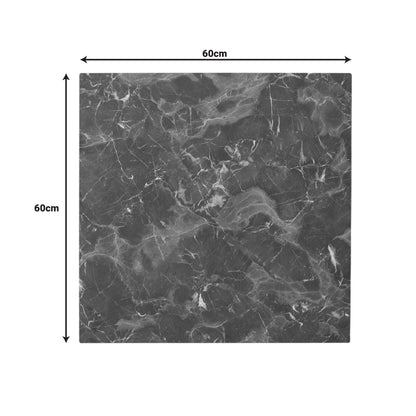 Επιφάνεια Τραπεζιού Vergia HPL σε Ανθρακί Όψης Μαρμάρου 60x60εκ Πάχους 12εκ