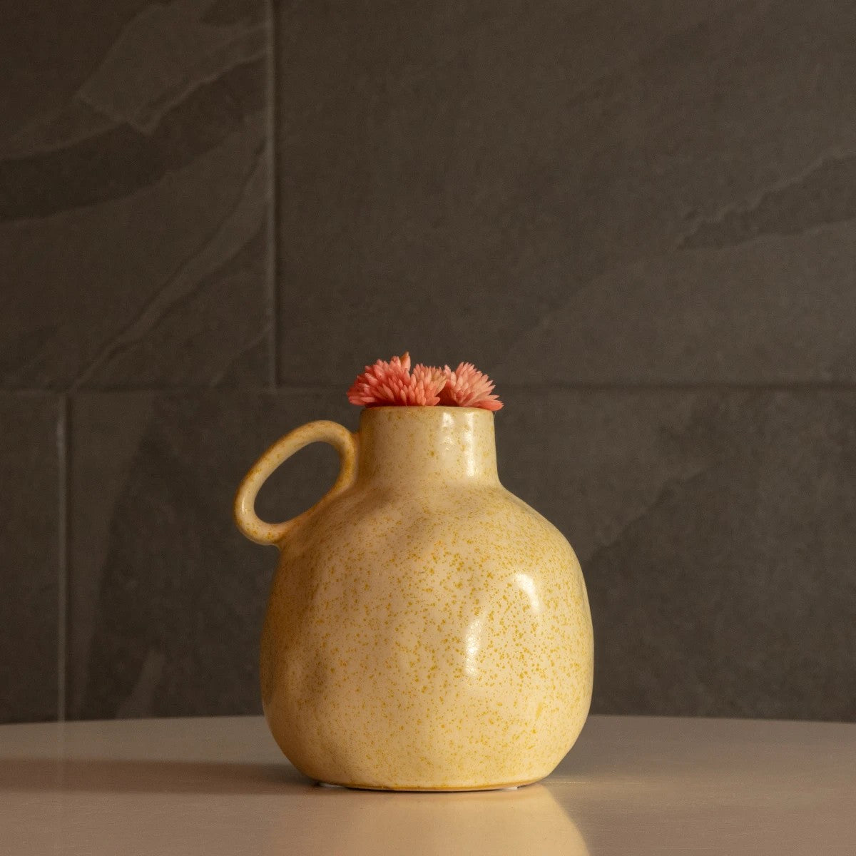 SCHEELITE 21508 Διακοσμητικό Κεραμικό Βάζo Μπεζ Φ11 x Υ12 cm