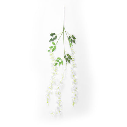 WHITE WISTERIA FLOWER BRANCH 21513 Σετ 12 Τεχνητά Διακοσμητικά κλαδιά Βιστέριας Λευκό Φ45 x Υ120cm