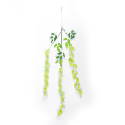 GREEN WISTERIA FLOWER BRANCH 21514 Σετ 12 Τεχνητά Διακοσμητικά κλαδιά Βιστέριας Πράσινο Φ45 x Υ120cm