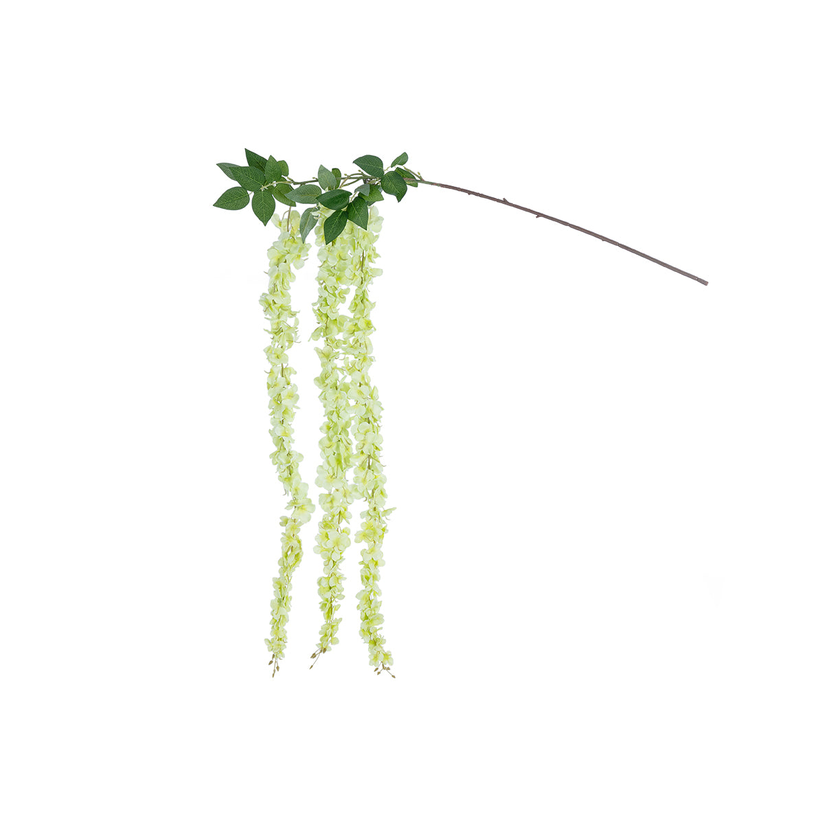 GREEN WISTERIA FLOWER BRANCH 21520 Τεχνητό Διακοσμητικό κλαδί Βιστέρια Πράσινο Φ45 x Υ164cm