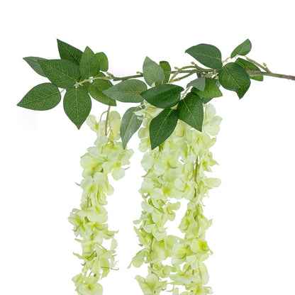 GREEN WISTERIA FLOWER BRANCH 21520 Τεχνητό Διακοσμητικό κλαδί Βιστέρια Πράσινο Φ45 x Υ164cm