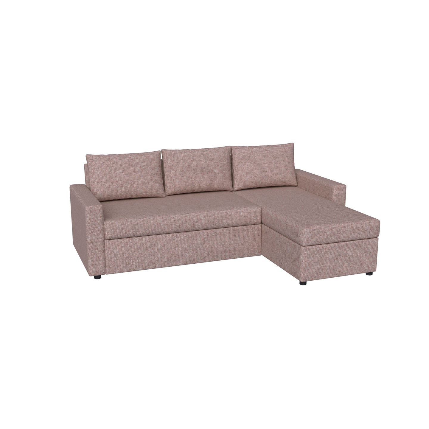 Γωνιακός Καναπές Κρεβάτι Concept με Αναστρέψιμη Γωνία & Αποθηκευτικό Χώρο Σάπιο Μήλο 218x153x80