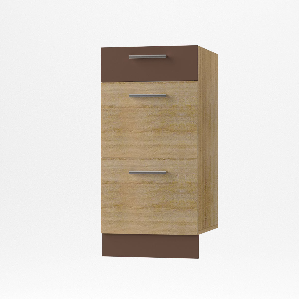 Alina Chest of Drawers 3 Drawers Bottom Sonoma-Mocha 40x44.5x85